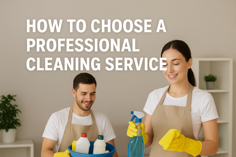 HOW TO CHOOSE A PROFESSIONAL CLEANING SERVICE